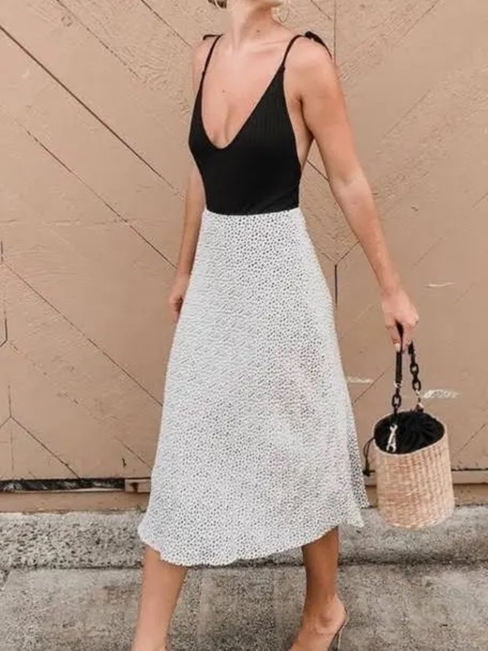 Rails London Spotted Midi Skirt
